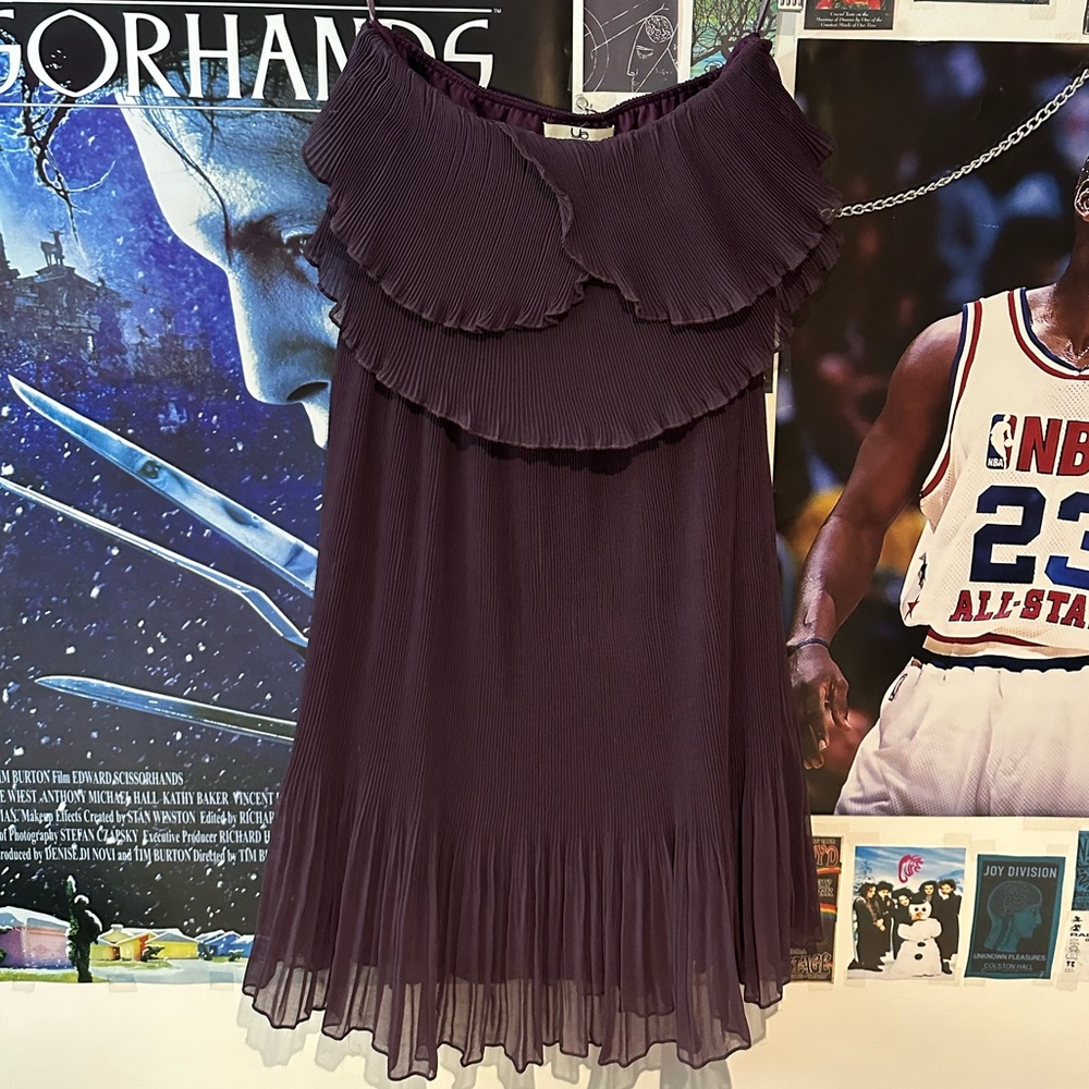 Y2K YA LOS ANGELES silk purple frilly dress for going out/events, size medium.